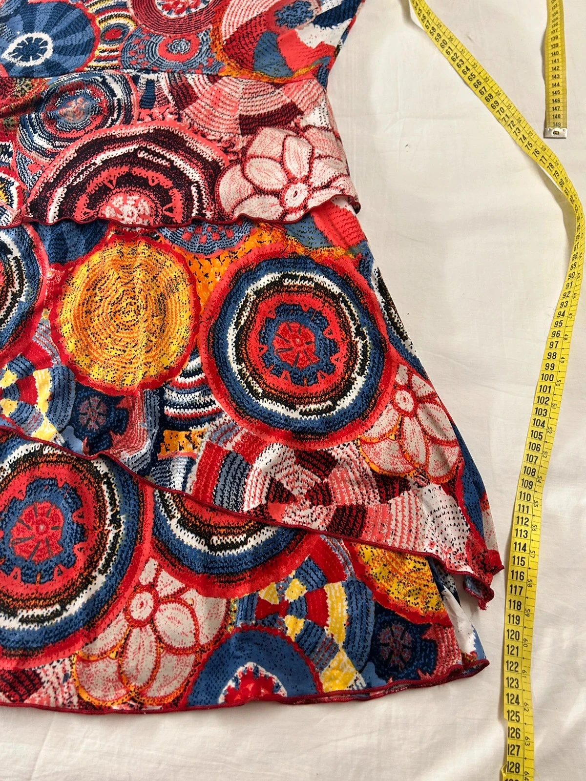 Vestido de verão multicolorido vintage Christine Laure com estampa – photo 4